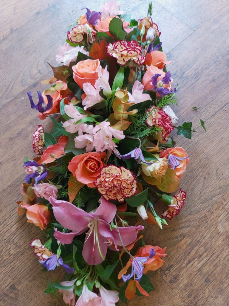 Funeral spray vibrant